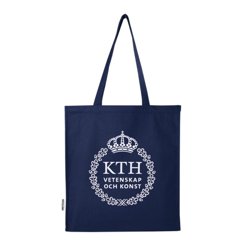 Tygkasse marinblå, återvunnen bomull